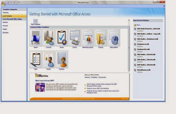 Fitur Microsoft Access 2007: Fitur Ms. Access