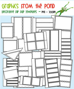 Flip Flap Template Set - Decorative - Great for Interactive Notebooks! by Graphics From the Pond