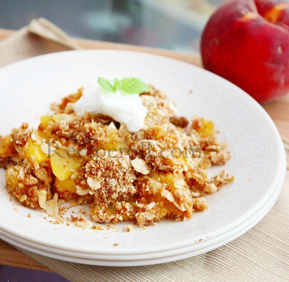 Peach Crisp Quick Peach Dessert