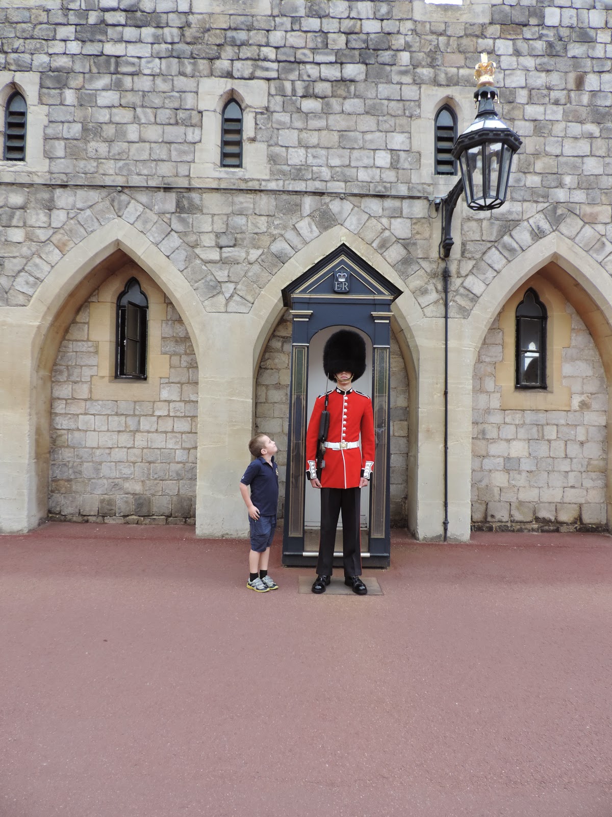 fully armed beefeater soldier royal entourage guard
