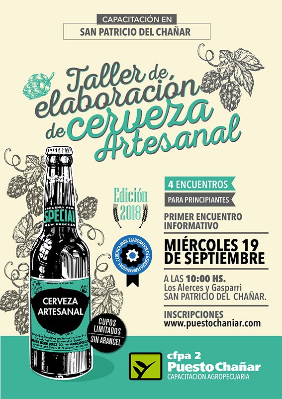 Afiche - taller de elaboración de cerveza