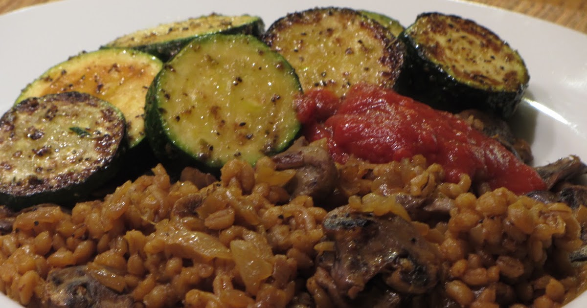 Tracy's Living Cookbook Baked Barley with Onions and Mushrooms an