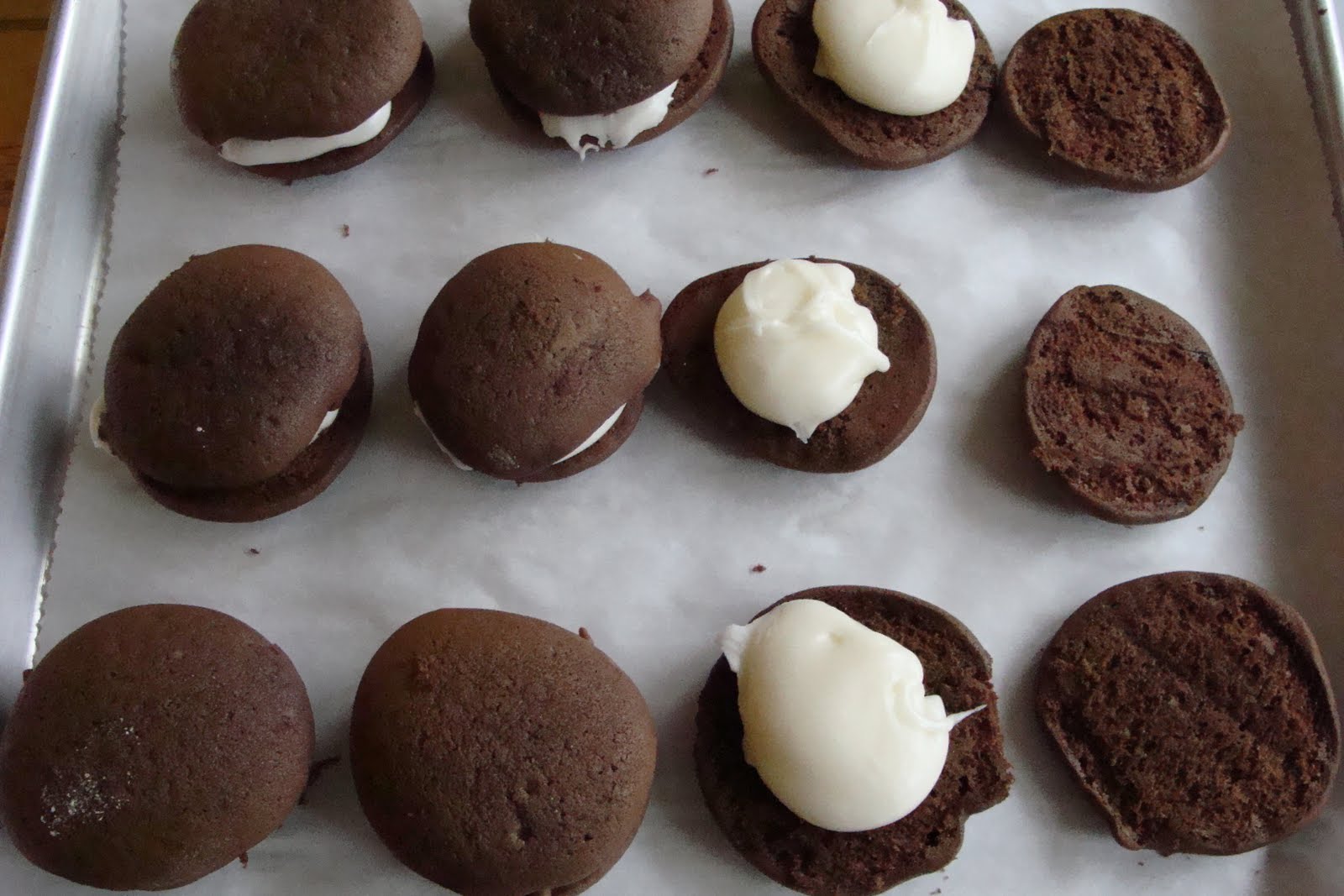 Mennonite Girls Can Cook Marshmallow Filled Chocolate Cookies.