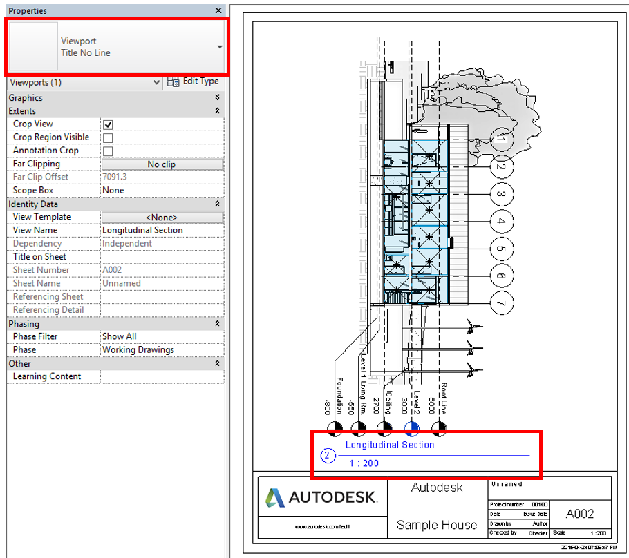 Revit Recess Rotated Viewport Title