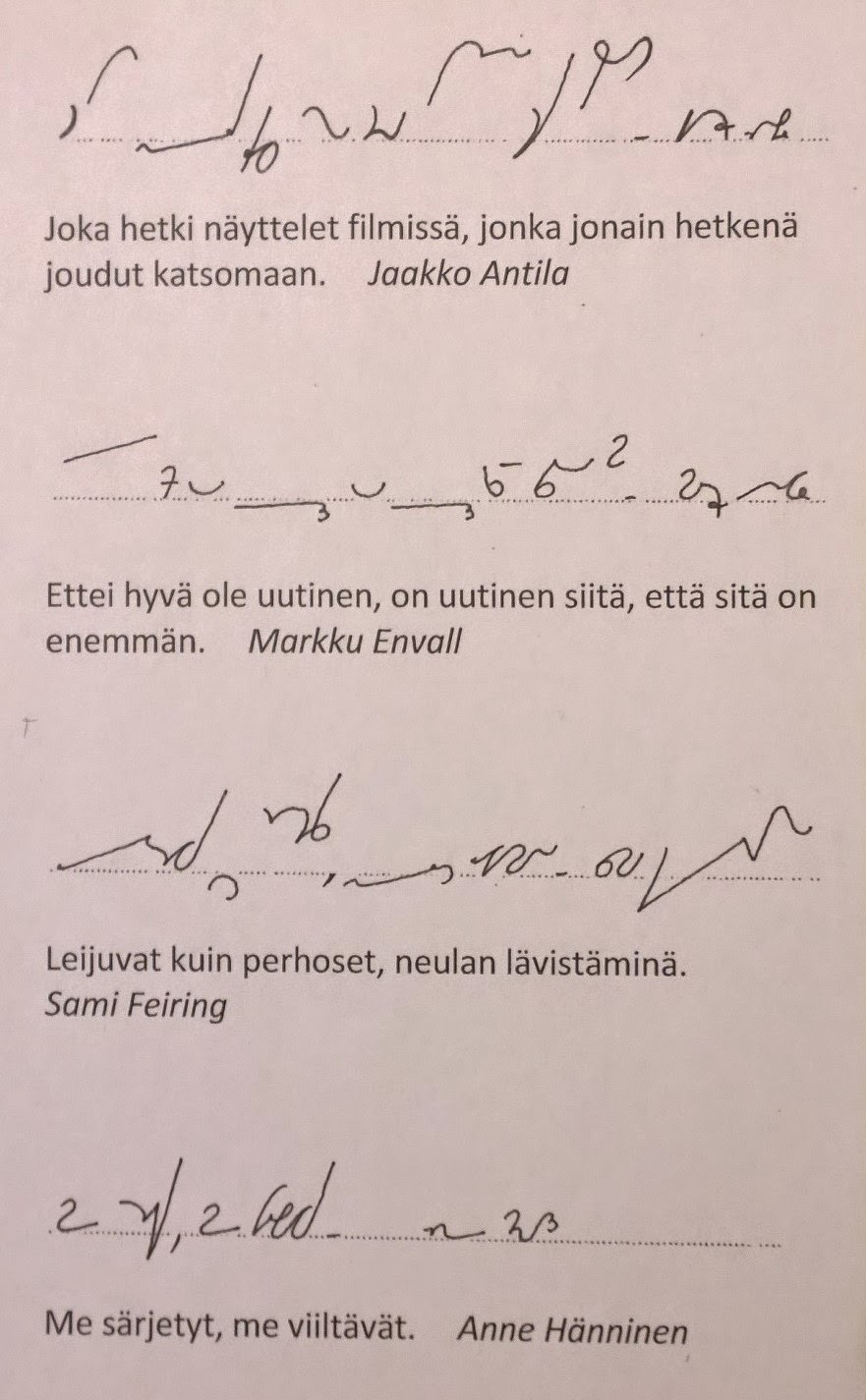 Lyhyitä mietelauseita