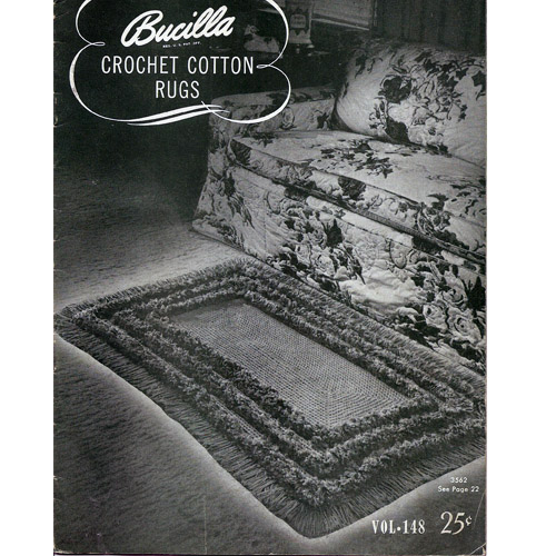 Vintage Knit Crochet Shop Talk Crochet Rug Pattern, Bucilla Vol 148