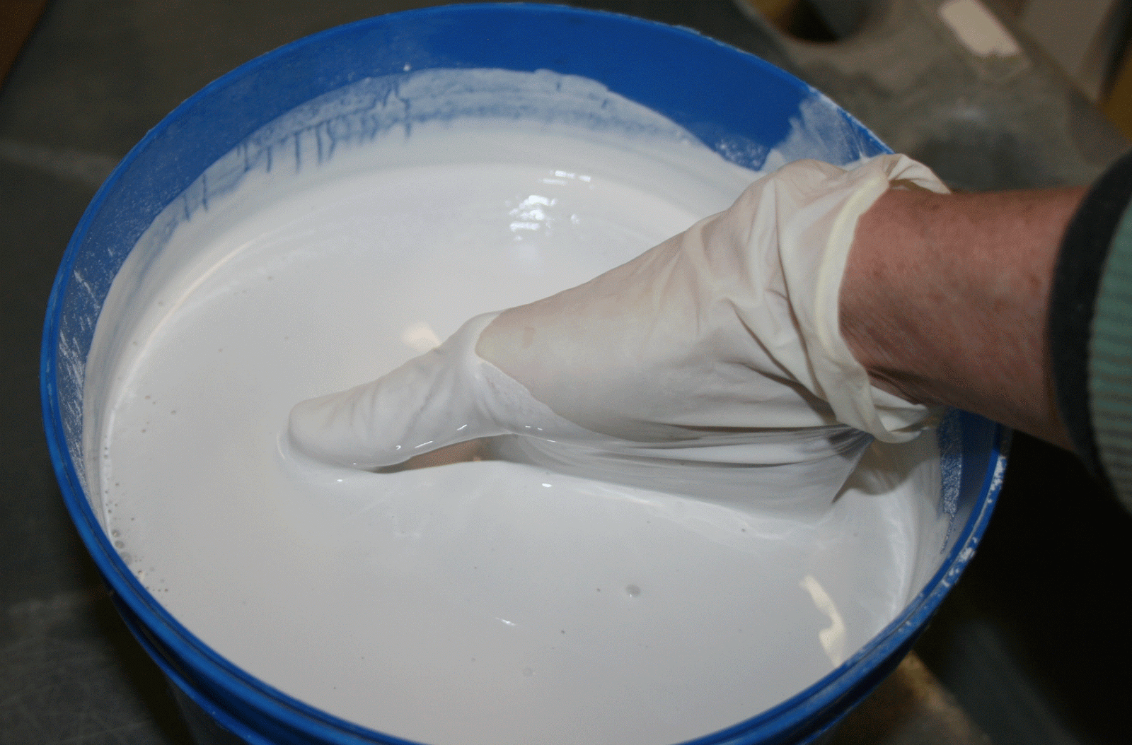 plaster mixing