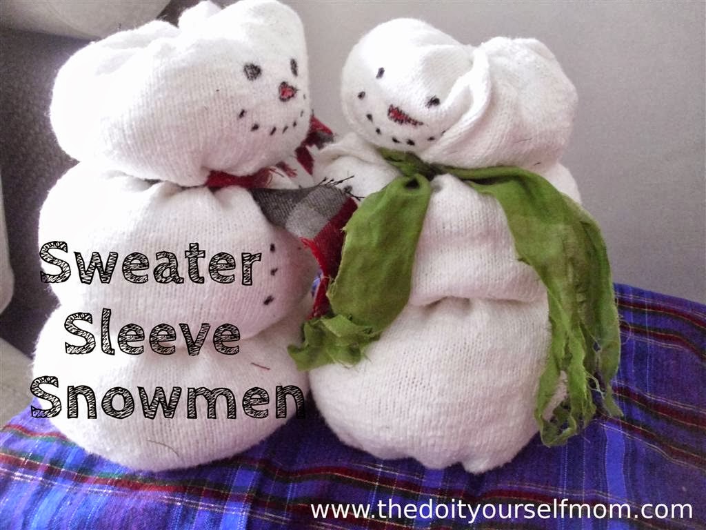 The DoItYourself Mom DIY Sweater Sleeve Snowman
