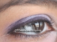 EOTD: Silvery lilac and lavender smoky eye makeup look