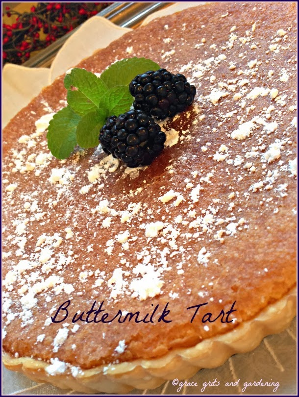 Easy Buttermilk Tart Recipe. Beautiful too!