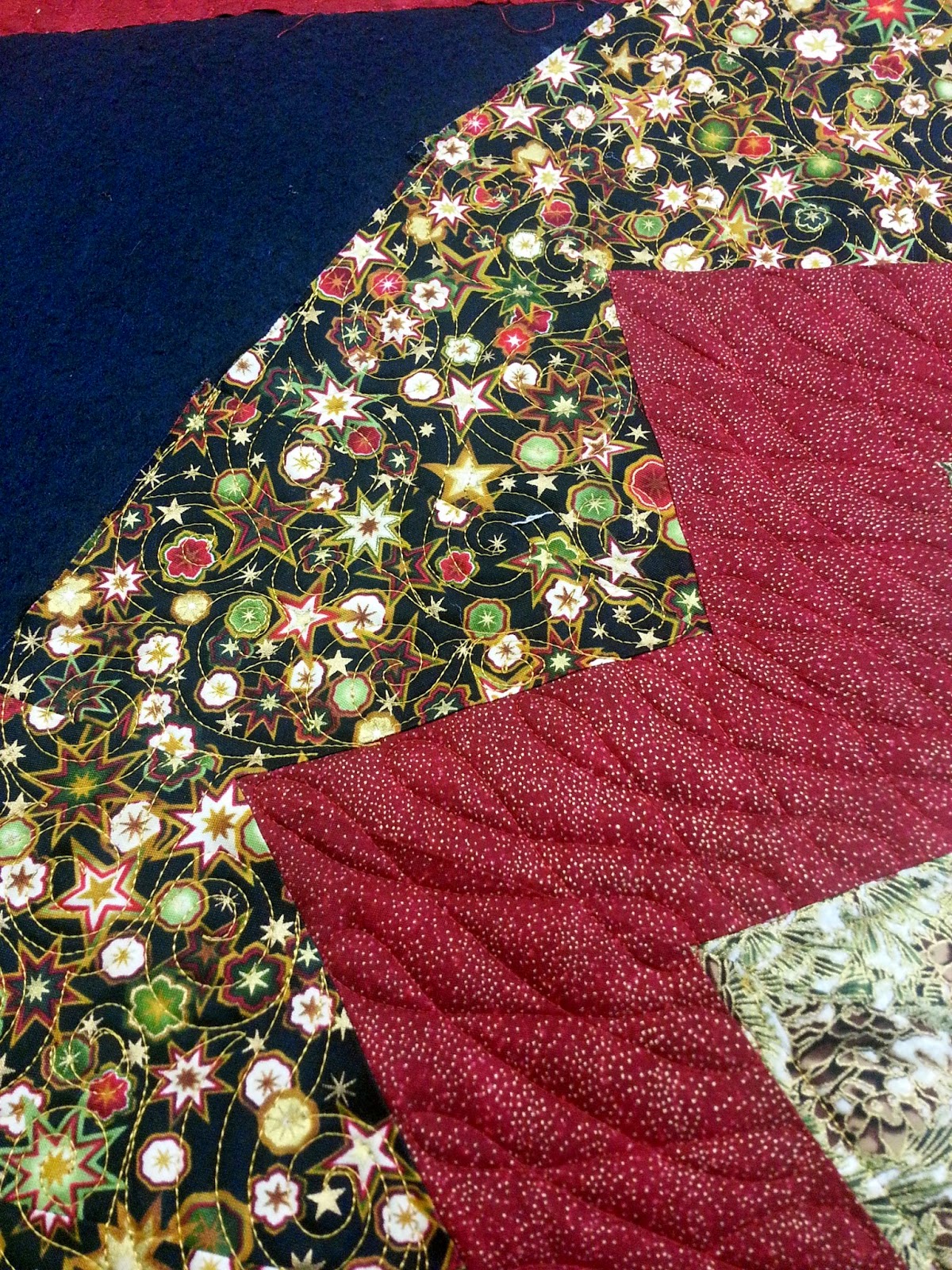 Mountain Quiltworks Christmas Tree Skirt Quilted