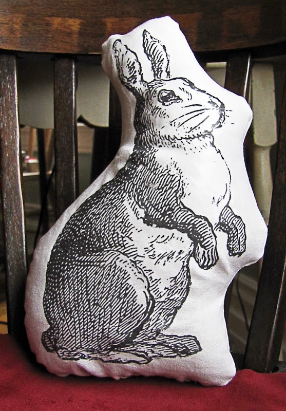 Reposhture Studio: Bunny Pillows and How to use iron-on transfer paper