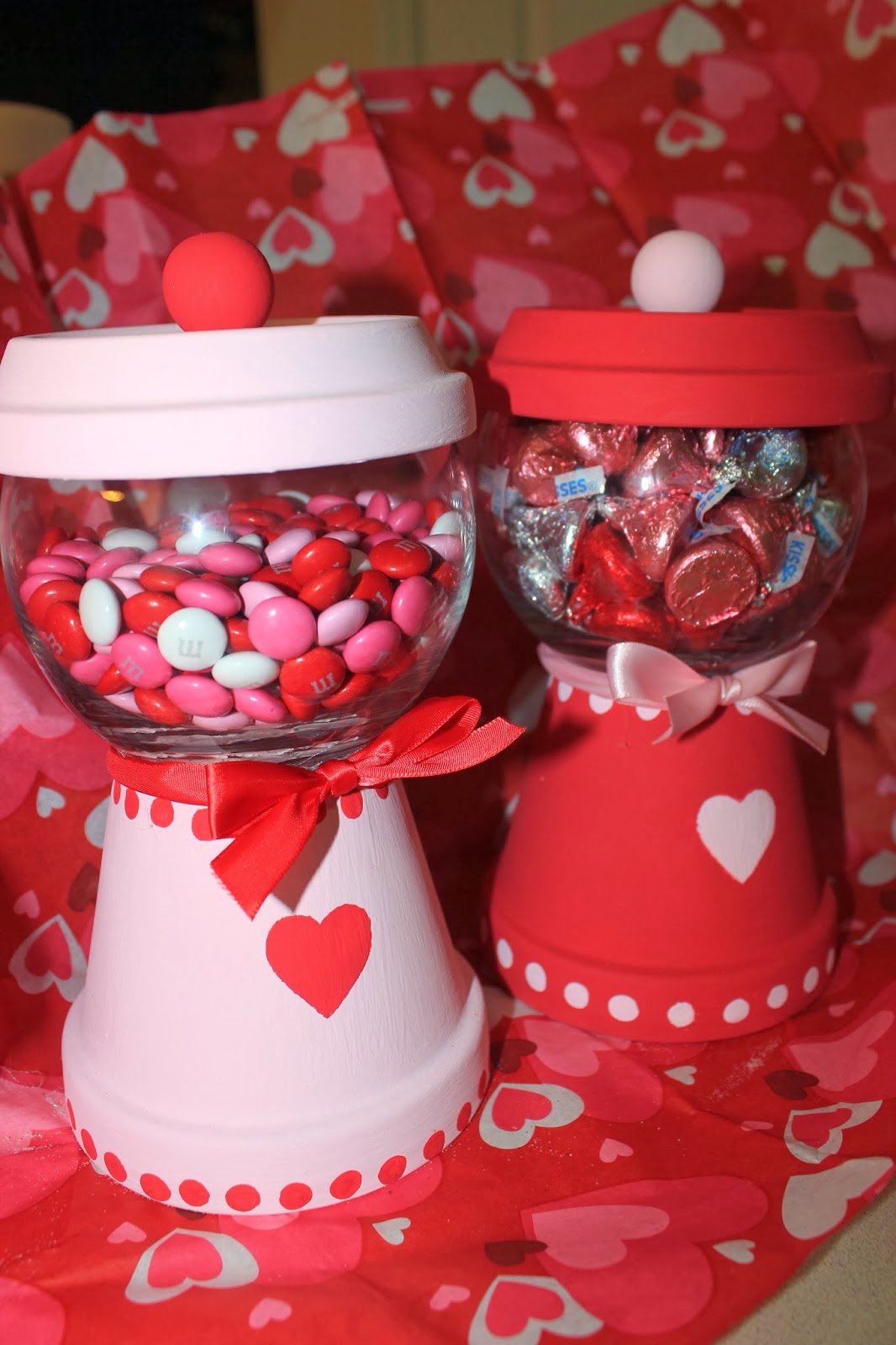 Nayeli's Crafts The Creative Spot Valentines Day Clay Pot Candy Dispenser