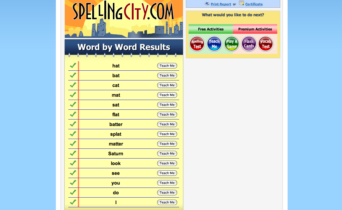 Tea with Mrs. Nesbitt Spelling City