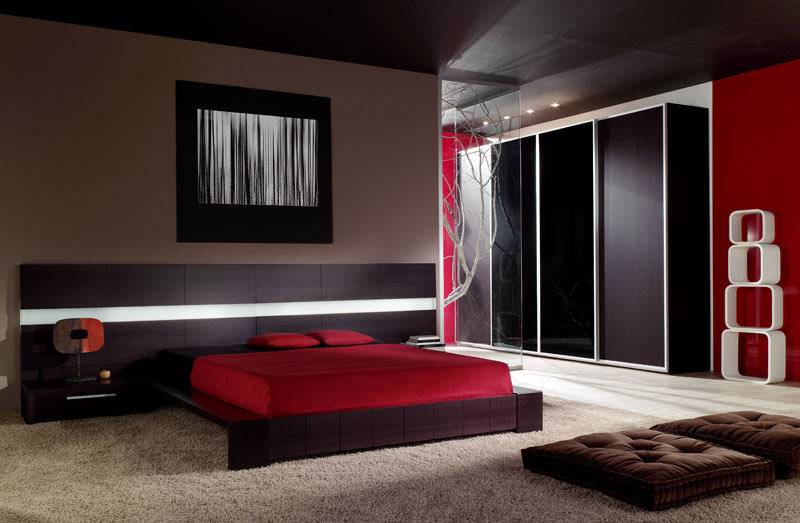 Dormitorios modernos en color rojo – dabcre.com