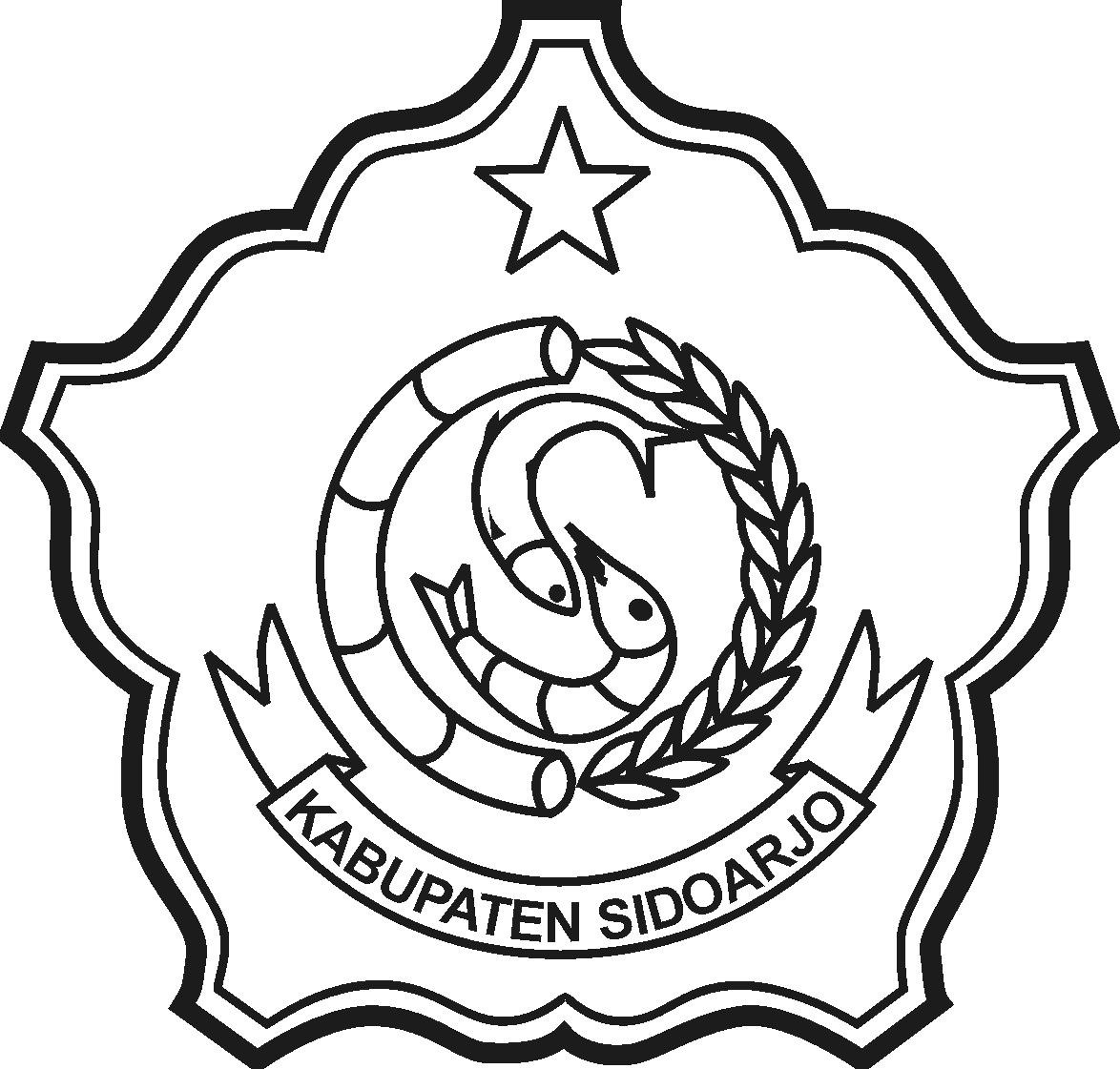 logo sidoarjo hitam putih