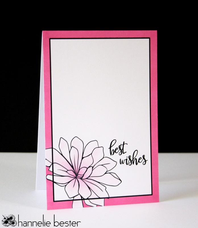 one layer best wishes card