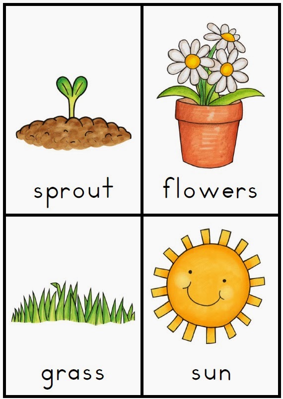 Making and Writing Spring Sentences for Kindergarten {vocab & sentence work}
