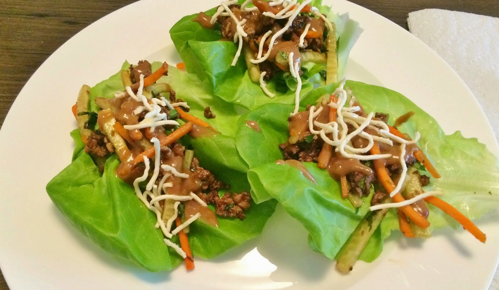 My Tiny Oven Chicken Lettuce Wraps with Peanut Hoisin Sauce