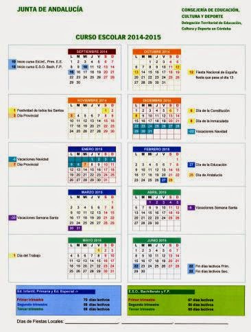 Calendario Escolar 2014/15