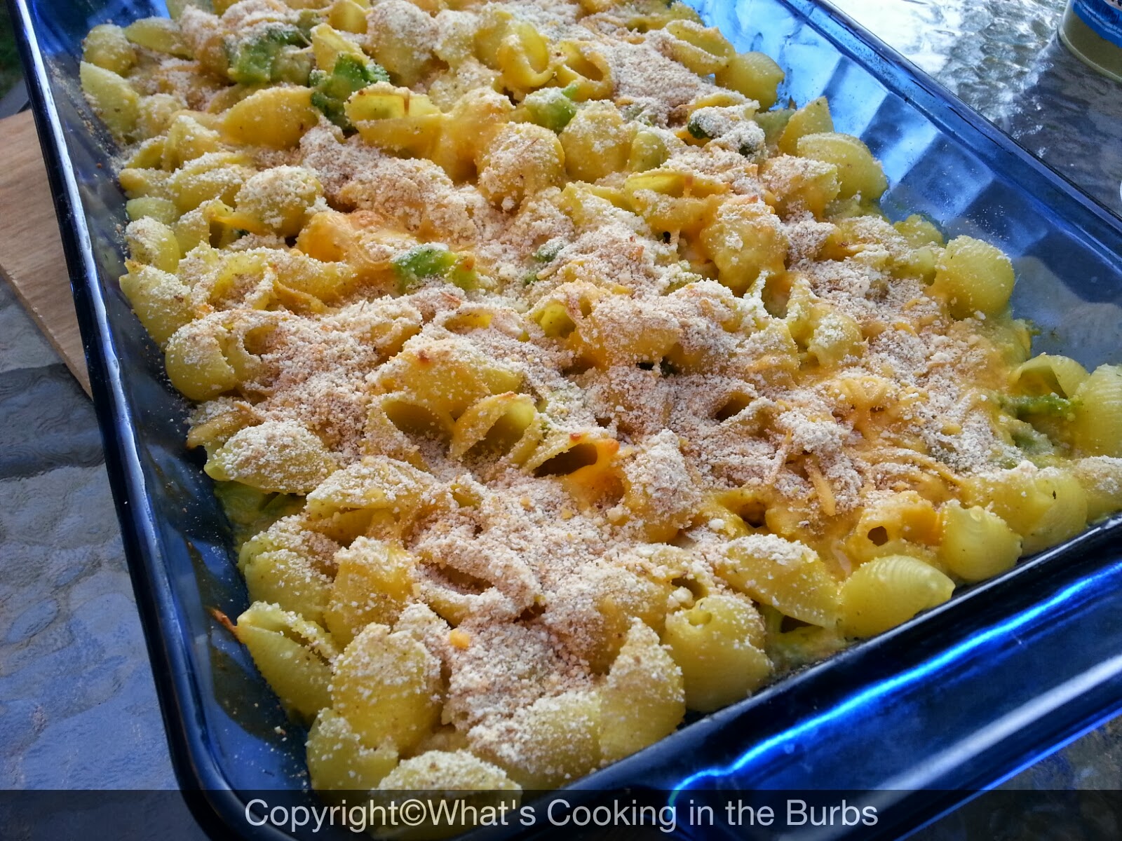 What's Cooking in the Burbs Broccoli Cheddar Pasta Bake