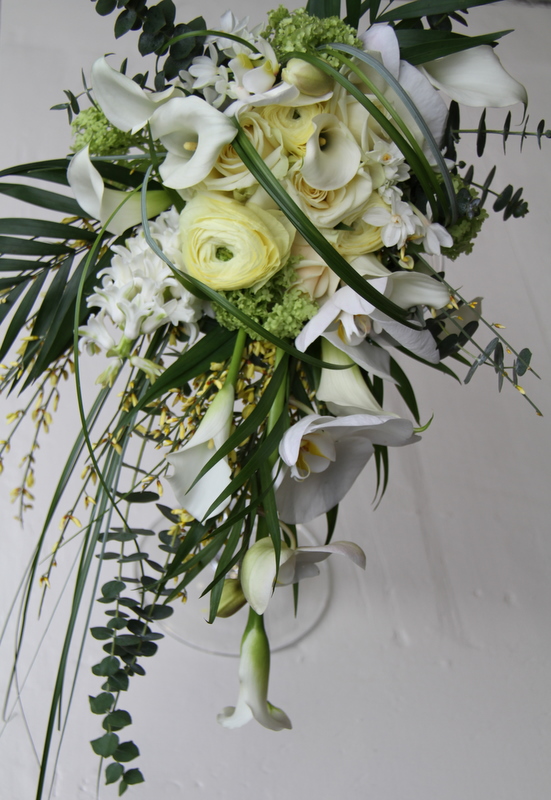 A Fabulous cascading wedding bouquet of Phalaenopsis Orchids
