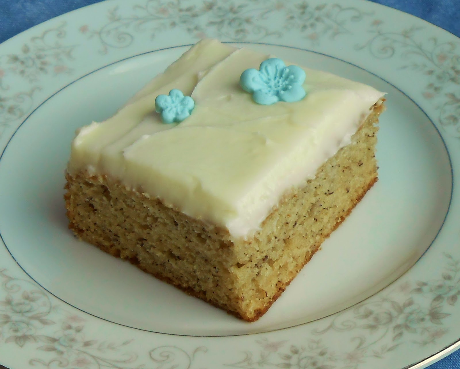 Baking Outside the Box Banana Cake with Sour Cream Frosting