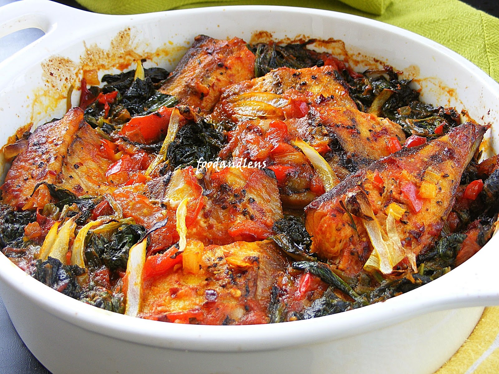 nigerian stew with spinach