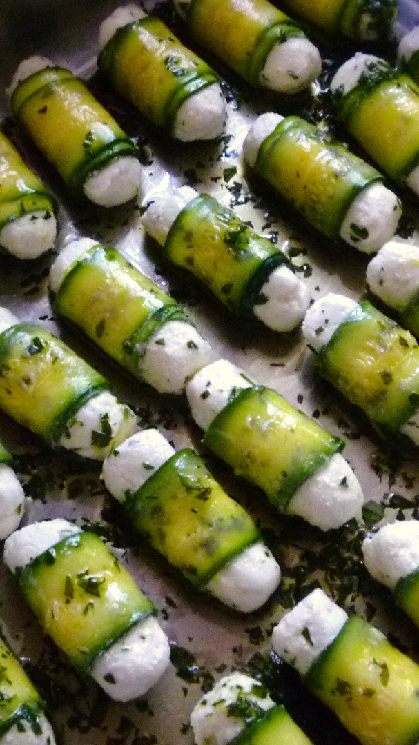 For Love of the Table Provençal HerbMarinated Zucchini & Goat Cheese