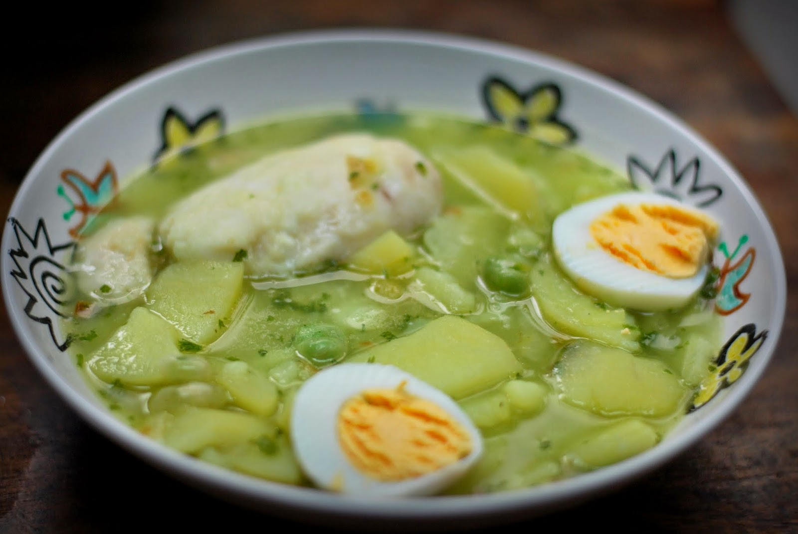 Potatoes In Parsley Sauce With Hake
