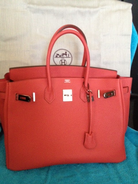 Purse Princess: Replica Hermes Red Birkin 35cm Clemence from Victoria