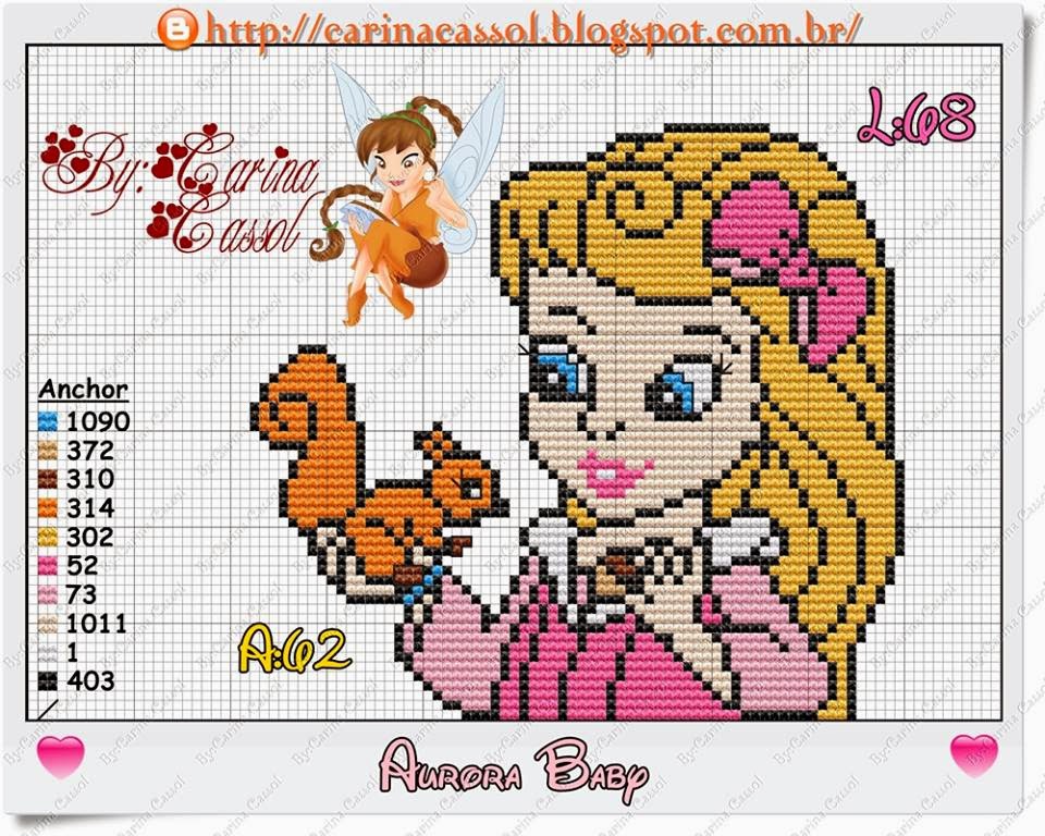 Dinha Ponto Cruz: Grafico das Princesas Disney by Carina Cassol Gratis