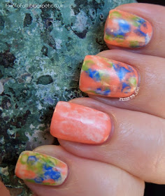 Watercolor Skittlette nail art