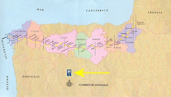 camino santiago map