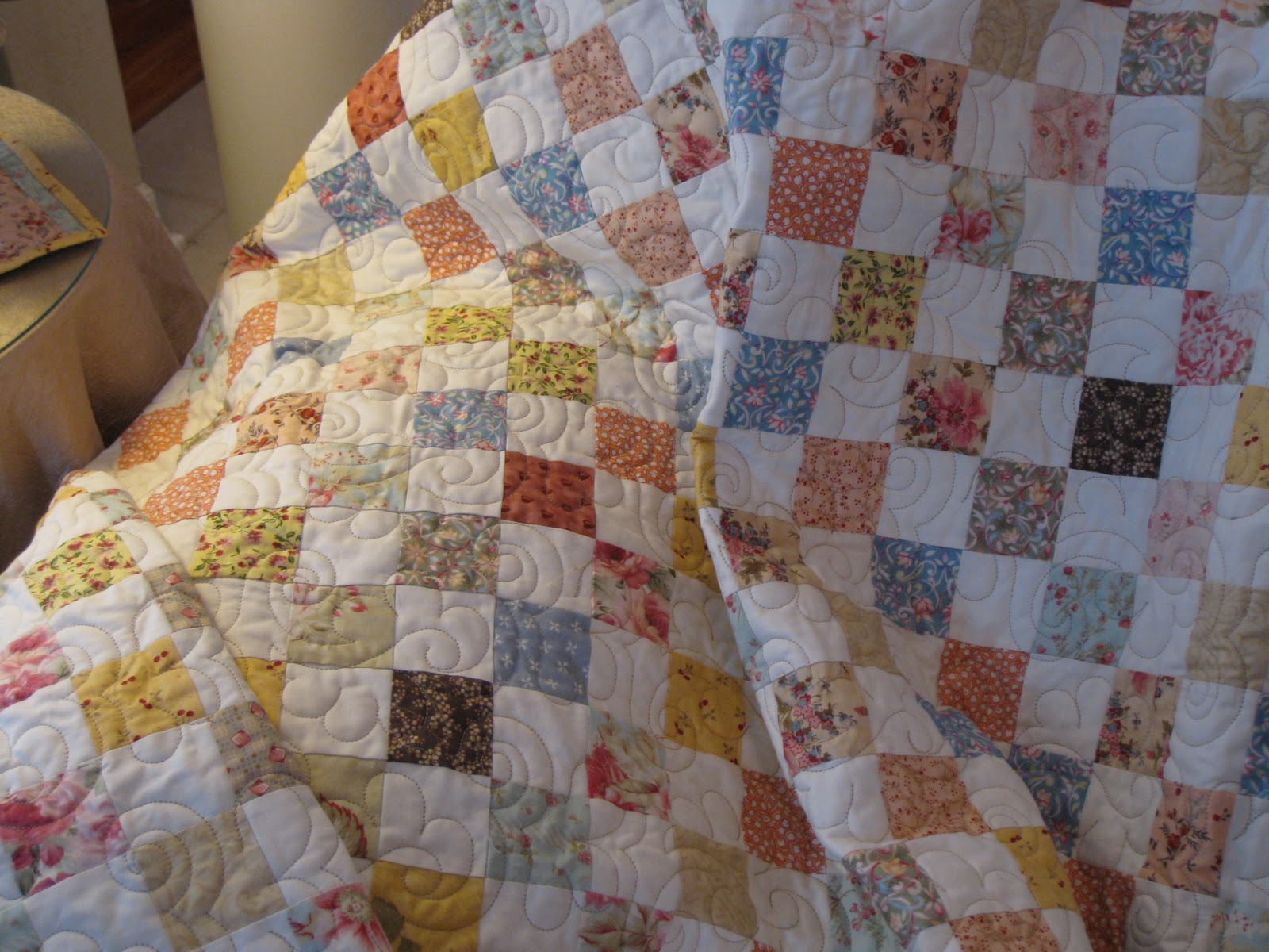 Millie's Quilting Postage Stamp Quilt again