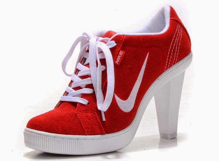 red nike high heels