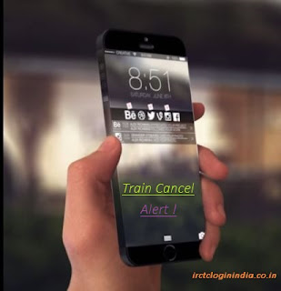 sms alert by railway on phone for train cancel