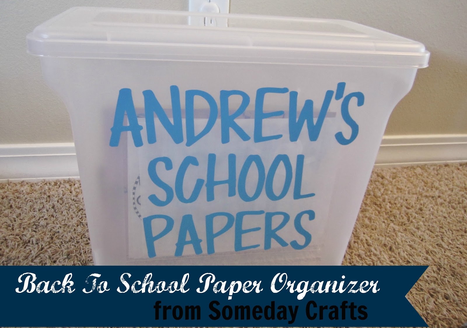 Someday Crafts Back to School Paper Organizer