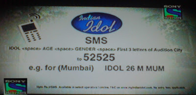 Indian Idol 6 SMS Registration