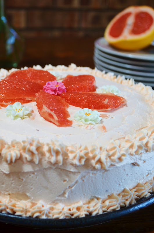 Gormandize Spring Vegan Ruby Grapefruit Cake