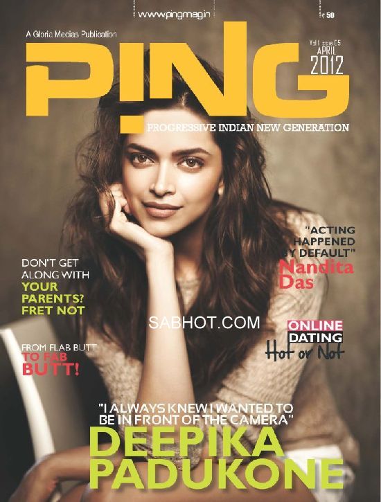 Deepika Padukone Ping cover - Deepika Padukone Ping Magazine April Edition 2012 