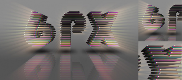 3D Sliced Text Effect in Photoshop 3D Sliced Text Effect in Photoshop