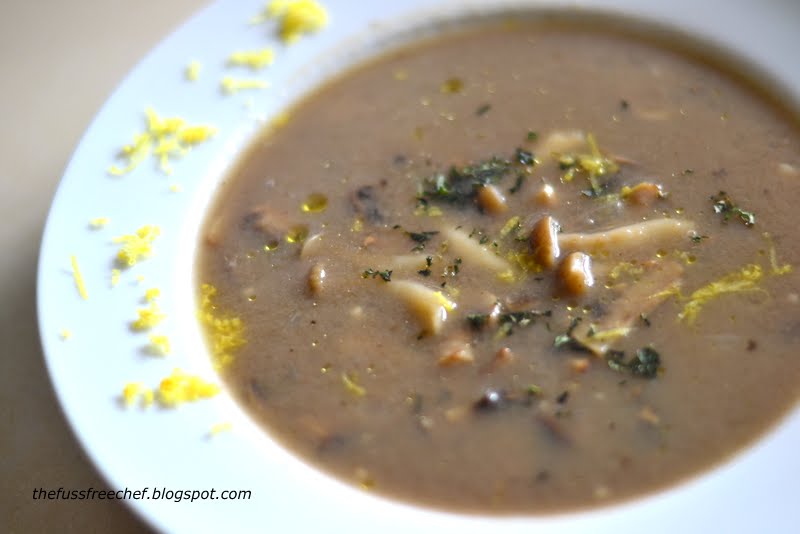 the FUSS FREE chef Christmas Menu Soup Jamie Oliver's Mushroom Soup