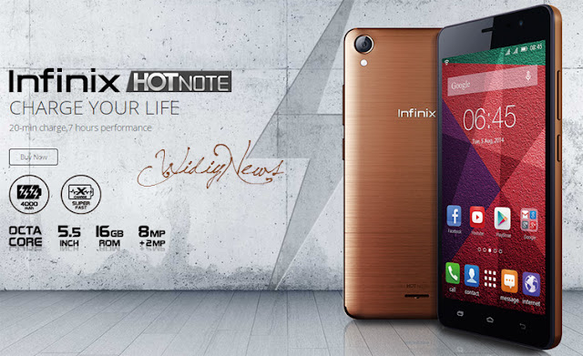 Smartphone Infinix Hote Note X550 Harga Murah Baterai 4000mAh