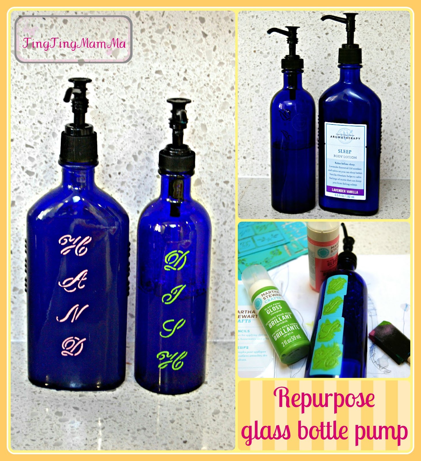 tingtingmamma repurpose glass bottle pump pump for bath and body works lotion