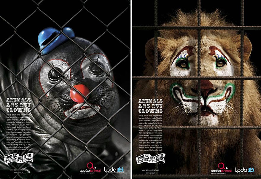 Animals Are Not Clowns - 33 Powerful Animal Ad Campaigns That Tell The Uncomfortable Truth Animals Are Not Clowns - 33 Powerful Animal Ad Campaigns That Tell The Uncomfortable Truth
