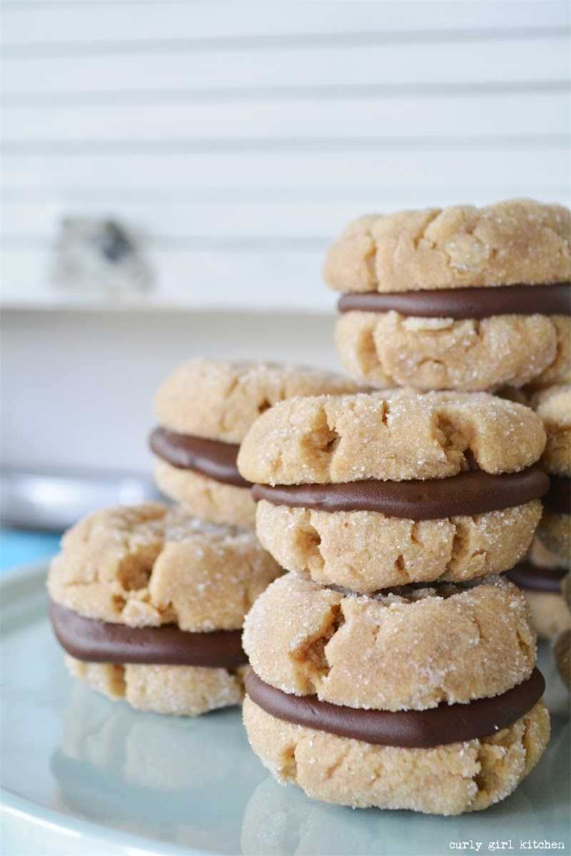 Curly Girl Kitchen Peanut Butter Ganache Cookie Sandwiches