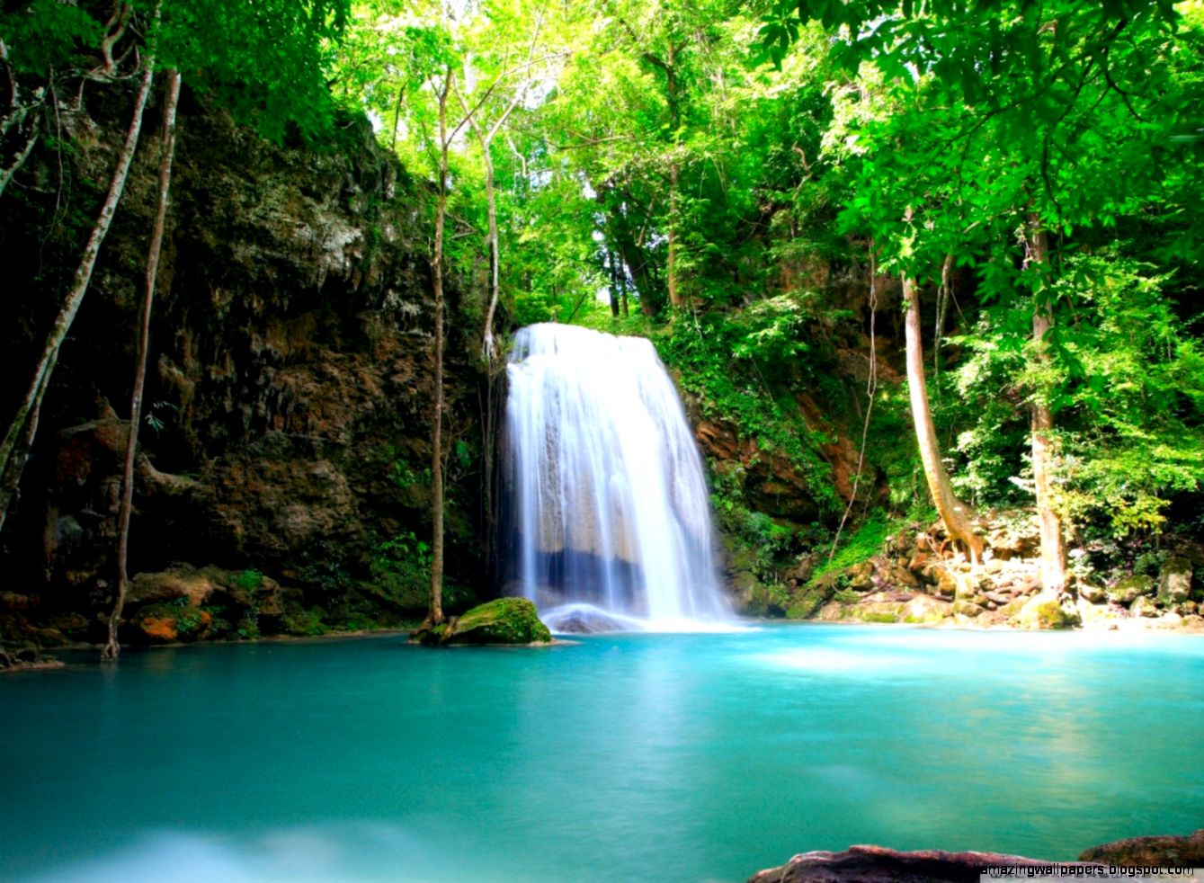Tropical Waterfall HD desktop wallpaper  High Definition Tropical Waterfall HD desktop wallpaper  High Definition