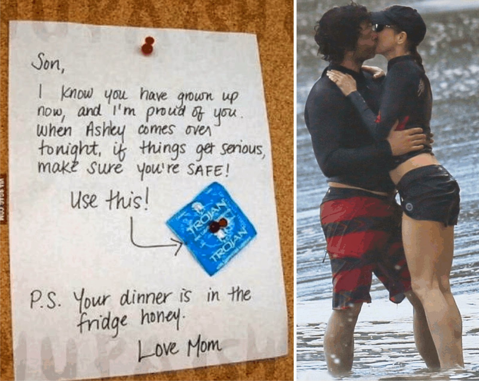 Mom putting condom on son pic 983