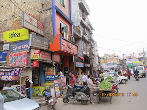 Bustling and crowded Jammu City.